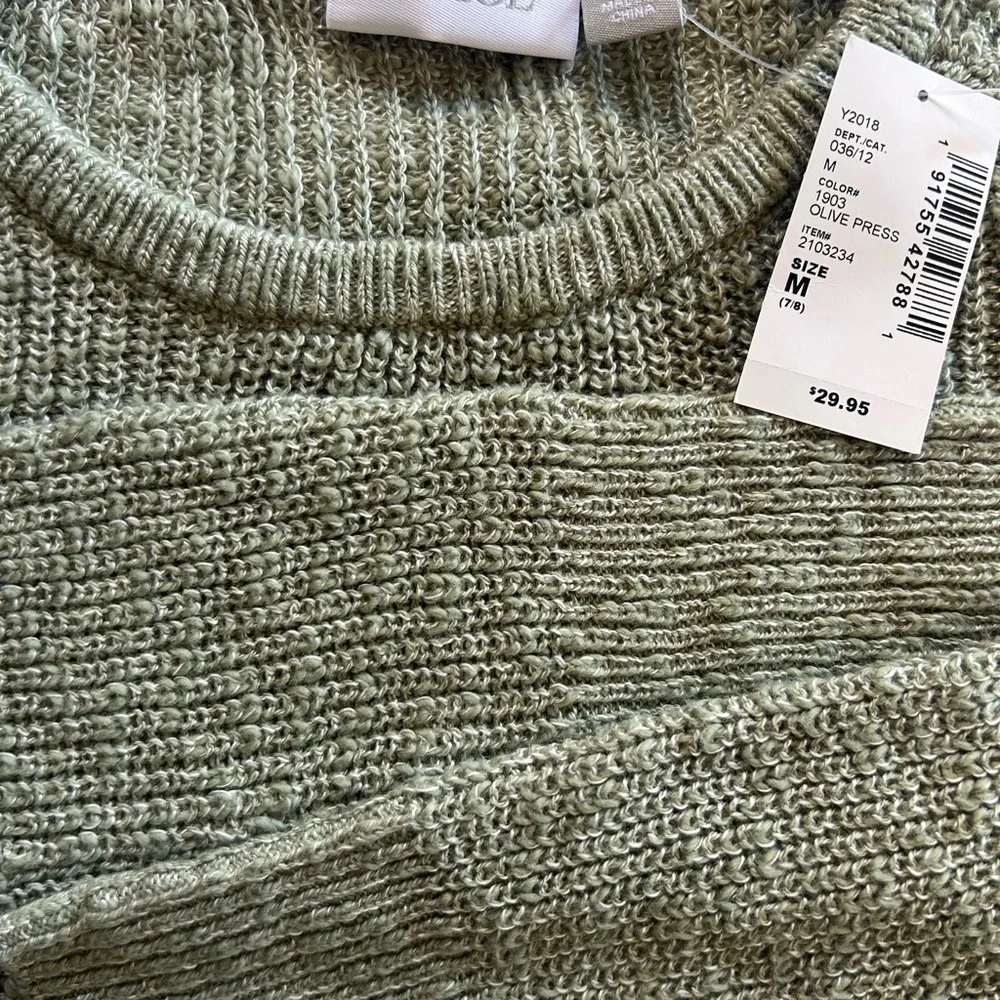 The Children's Place Green Sweater with Lace-Up Sides